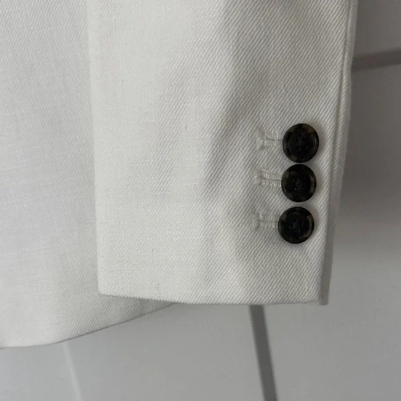 J. Crew White Parke Linen Blazer with Pink Accents-NWT - Picture 5 of 5